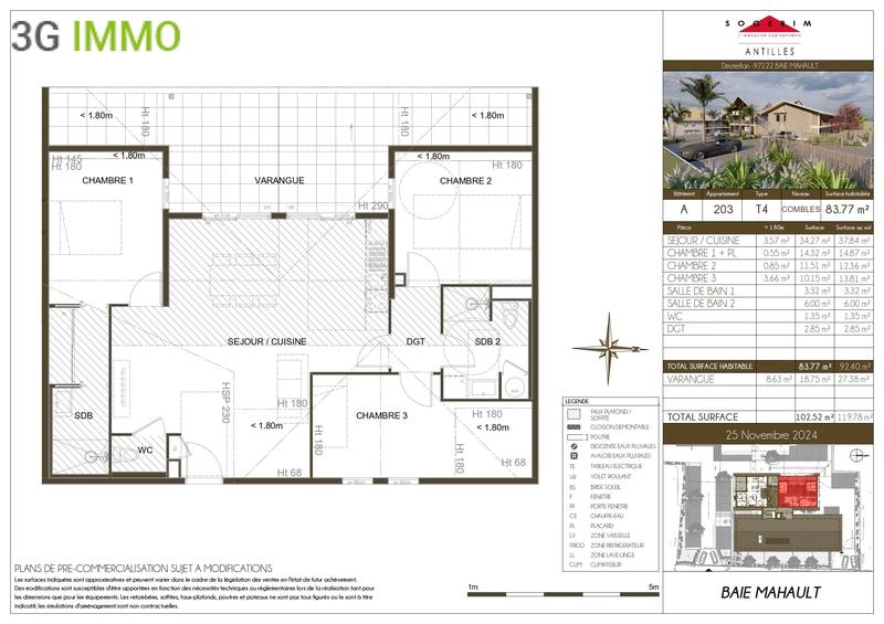 Appartement - 84 m² - 4 pièces