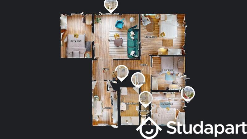 Chambre - 9 m² - 1 pièce