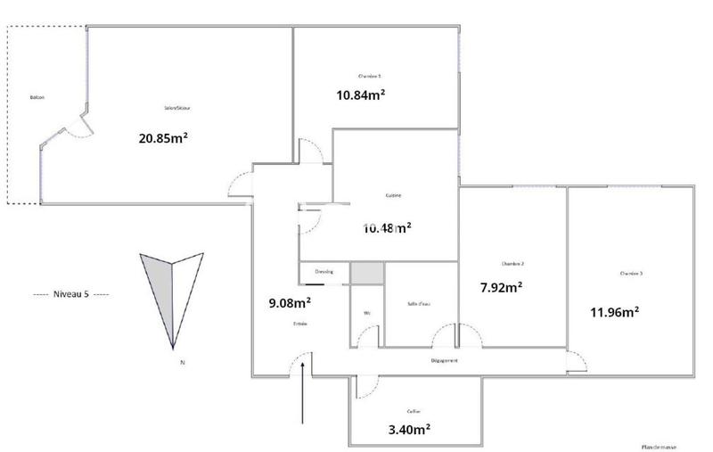 Appartement - 84 m² - 4 pièces