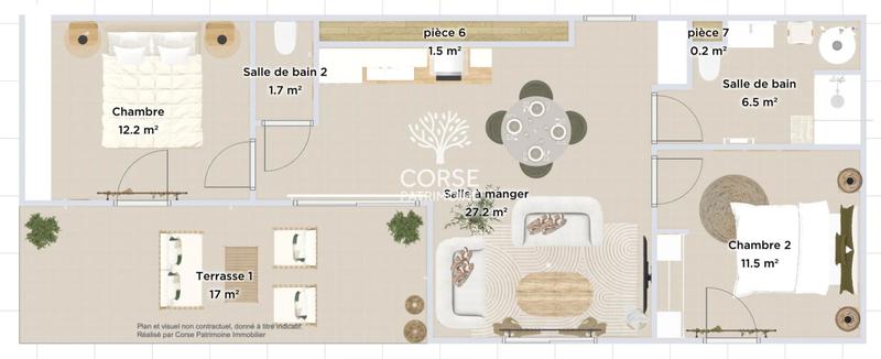 Appartement - 56 m² - 3 pièces