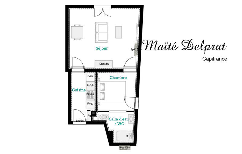 Appartement - 35 m² - 1 pièce
