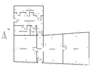 Maison de village - 72 m² - 2 pièces