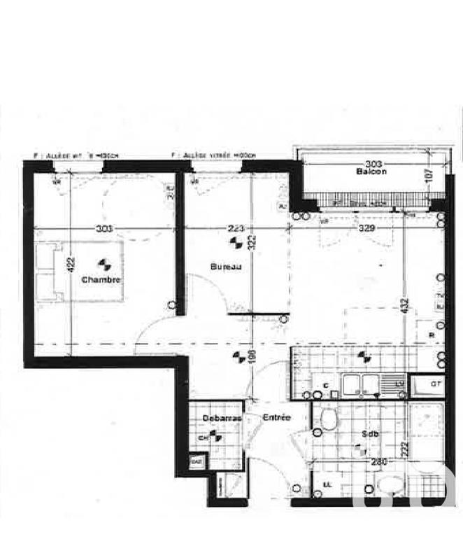 Appartement - 48 m² - 2 pièces