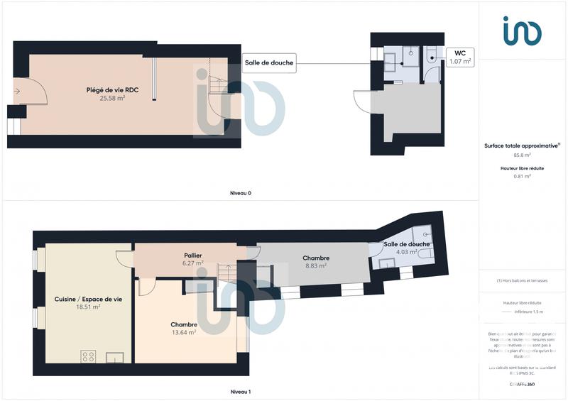 Maison - 80 m² - 4 pièces