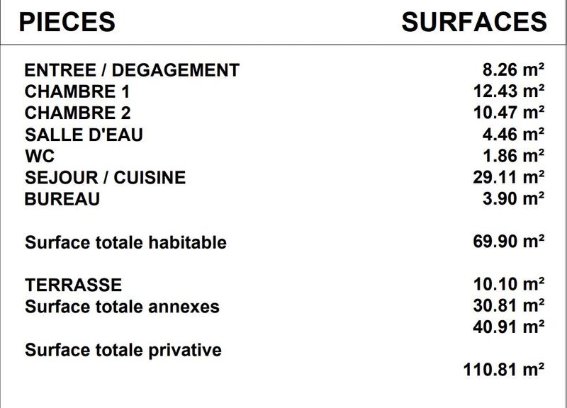 Appartement - 70 m² - 3 pièces