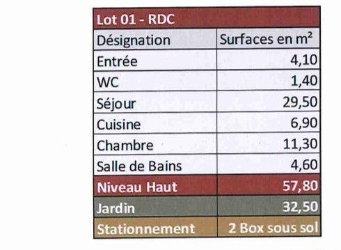 Appartement - 57 m² - 2 pièces