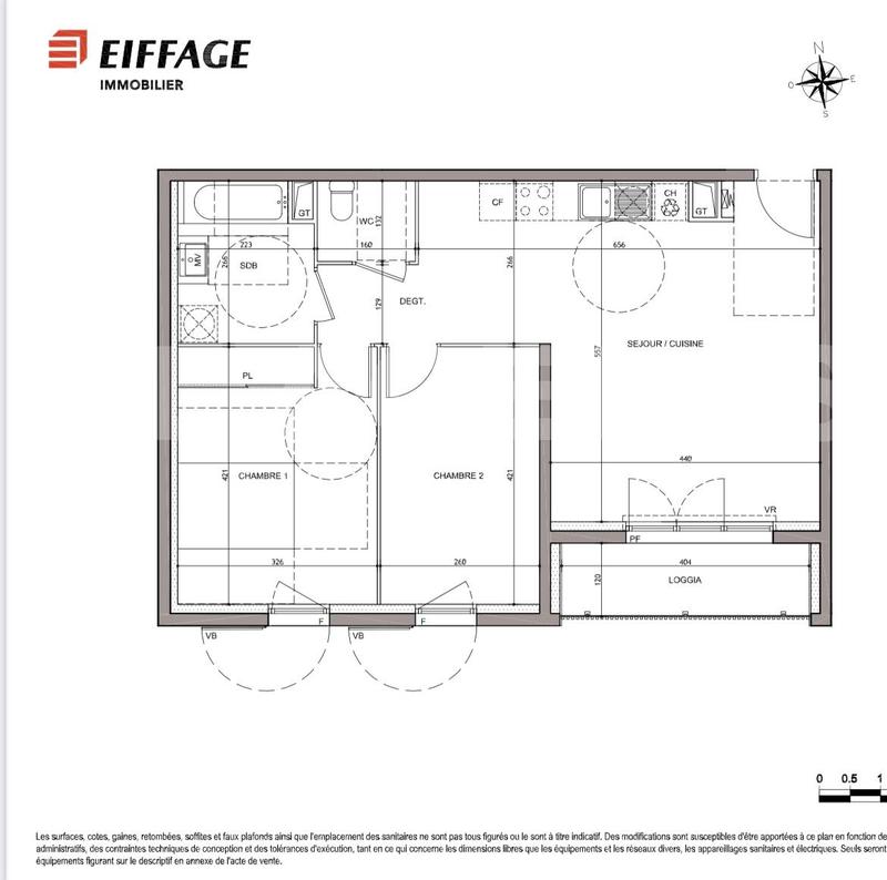 Appartement - 64 m² - 3 pièces