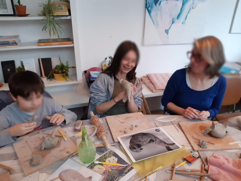 Atelier de modelage d'argile parents/enfants