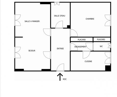 Appartement - 64 m² - 3 pièces