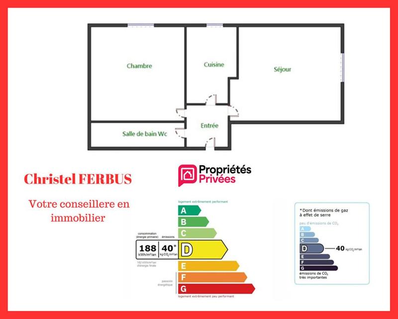 Appartement - 38 m² - 2 pièces
