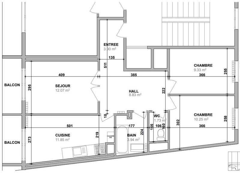 Appartement - 63 m² - 3 pièces