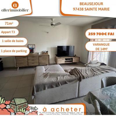 Appartement - 70 m² - 3 pièces