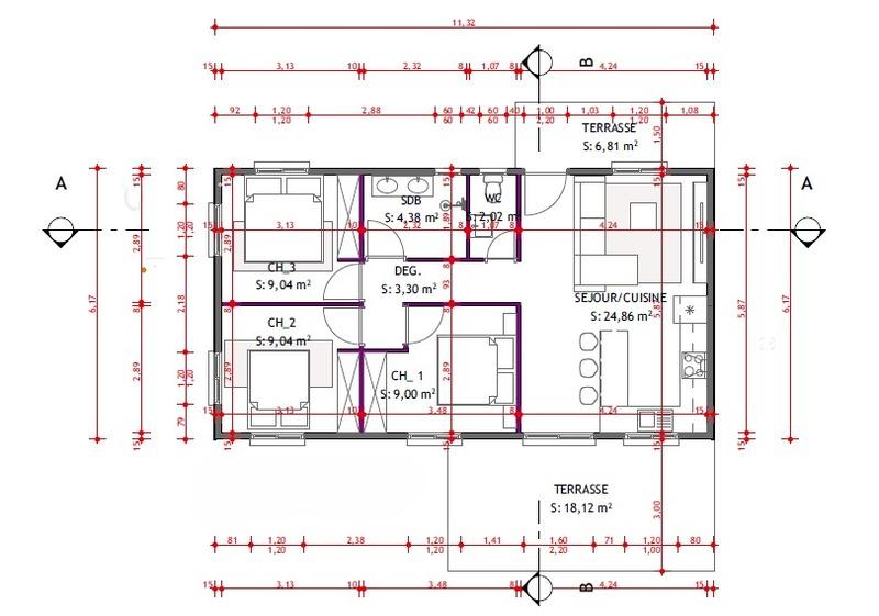 Maison - 62 m² - 4 pièces