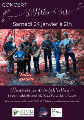 Concert Folk l’Allée Verte • les Nuits de la Lecture