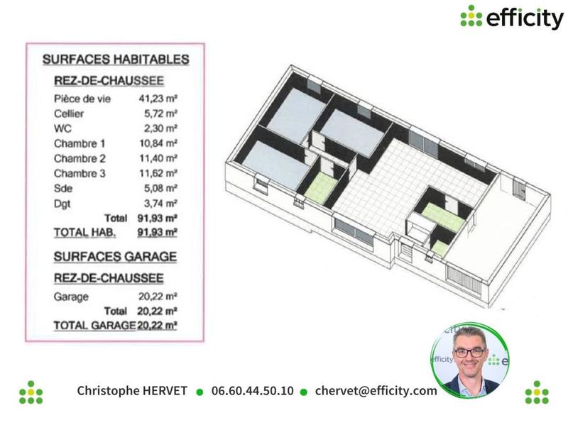 Maison - 92 m² - 5 pièces