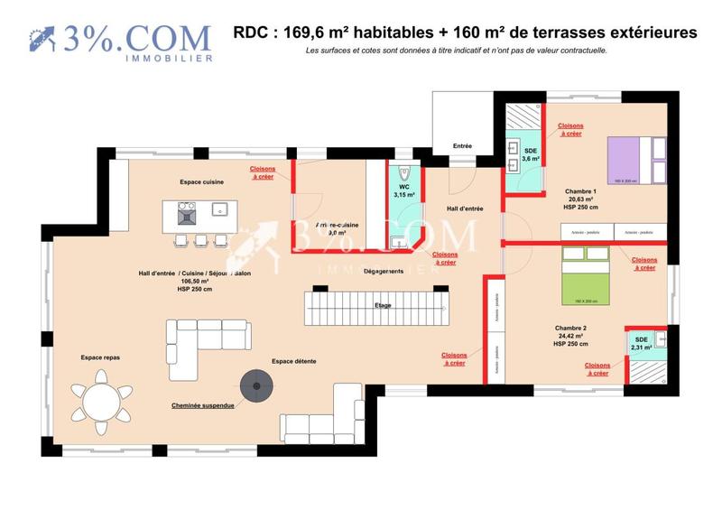 Maison - 300 m² - 9 pièces