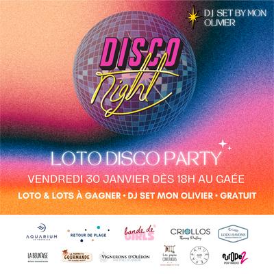 Disco Night : Loto &amp; Dj set By Mon Olivier 30/01 au Gaee à la Rochelle