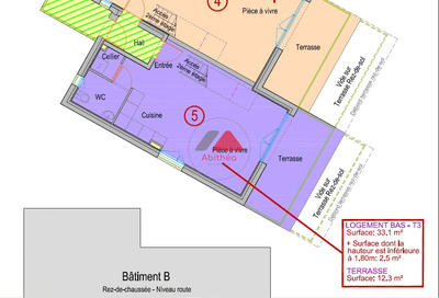 Duplex - 61 m² - 3 pièces