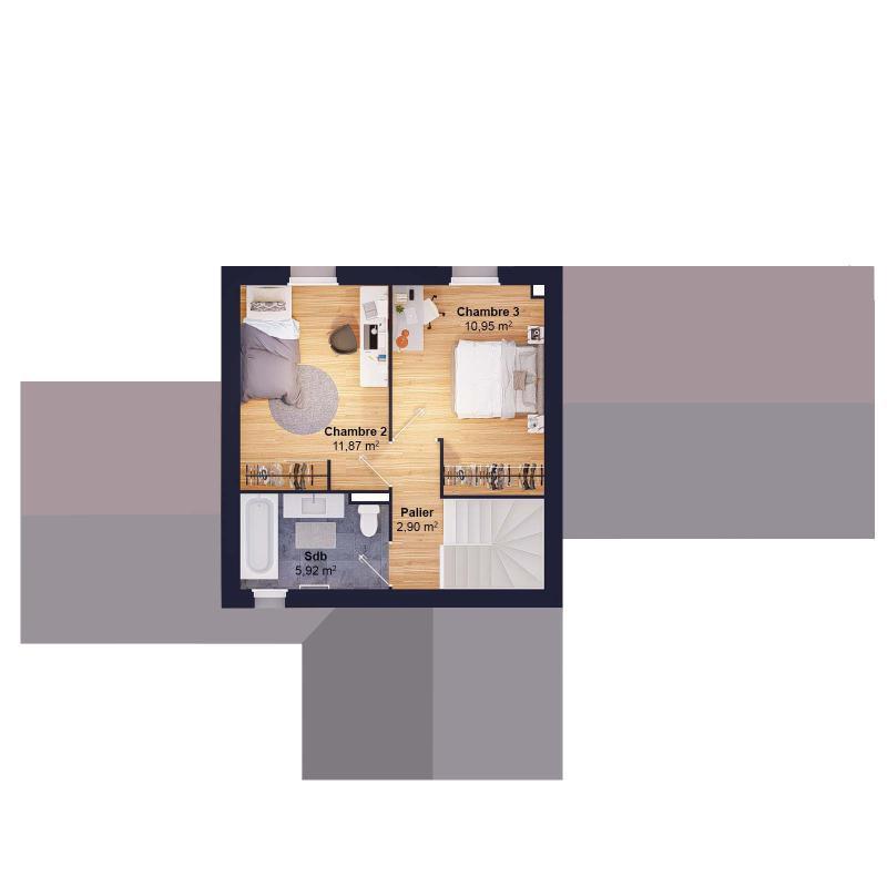 Maison - 96 m² - 5 pièces