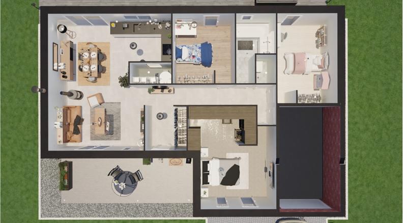 Maison de village - 97 m² - 4 pièces