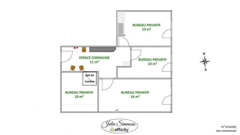 Bureau - 16 m² - 1 pièce