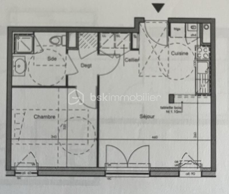 Appartement - 44 m² - 2 pièces