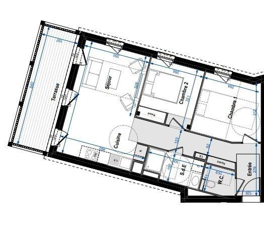 Appartement - 59 m² - 3 pièces