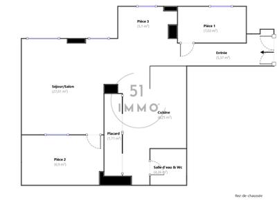 Local commercial - 64 m² - 3 pièces