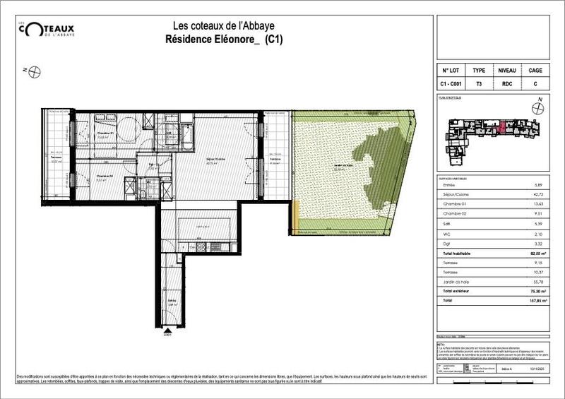 Appartement - 83 m² - 3 pièces