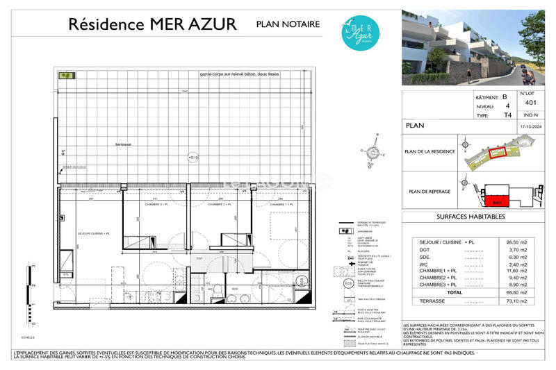 Appartement - 69 m² - 4 pièces