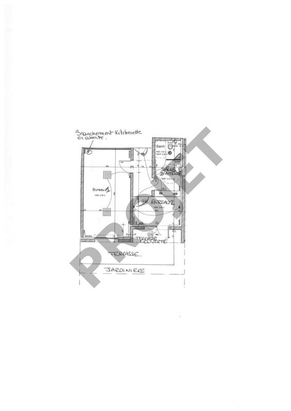 Bureau - 46 m² - 2 pièces