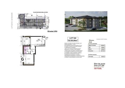 Appartement - 33 m² - 2 pièces