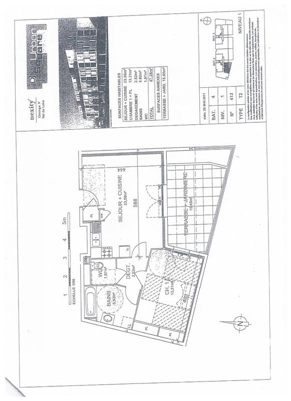 Appartement - 47 m² - 2 pièces