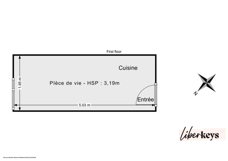 Studio - 10 m² - 1 pièce