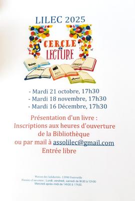 Cercle de Lecture à la Bibliothèque