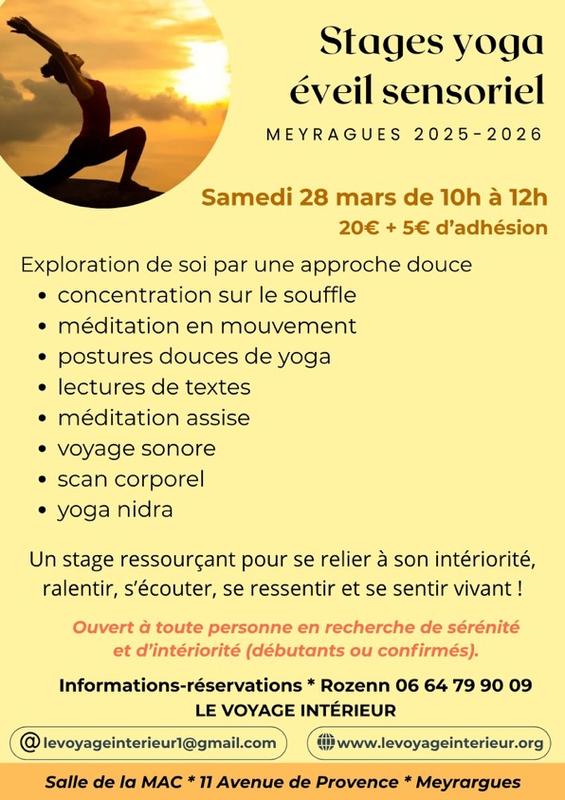 Stage Yoga * Éveil Sensoriel