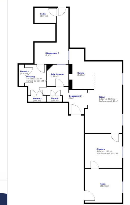 Appartement - 102 m² - 5 pièces