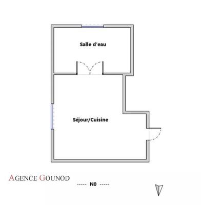 Studio - 11 m² - 1 pièce