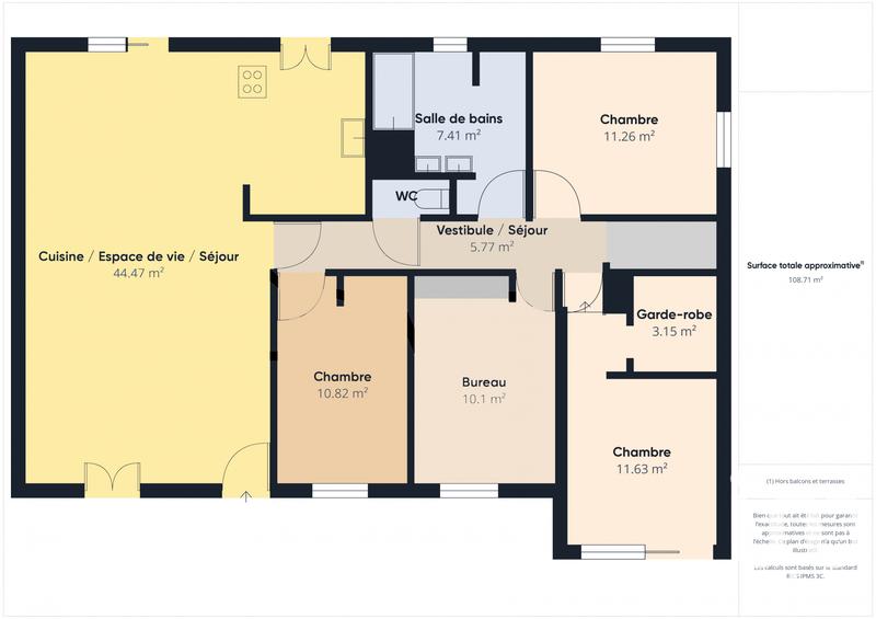 Maison - 108 m² - 5 pièces