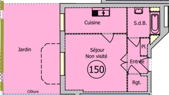 Appartement - 33 m² - 1 pièce