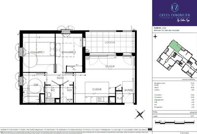 Appartement - 66 m² - 3 pièces
