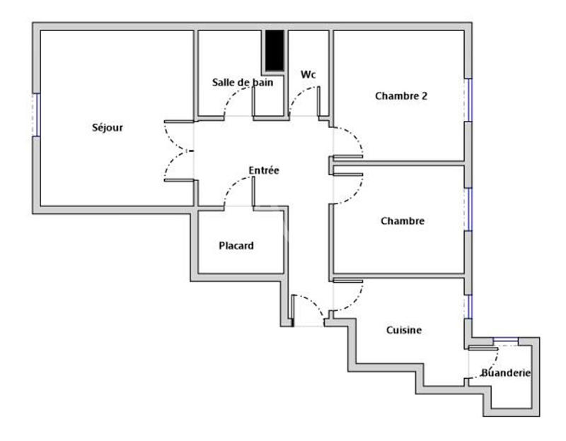 Appartement - 59 m² - 3 pièces