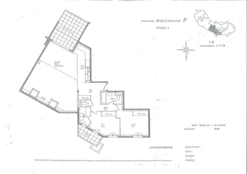 Appartement - 100 m² - 3 pièces