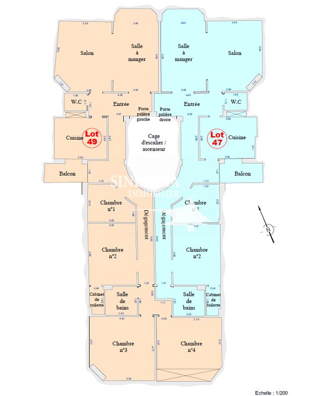 Appartement - 210 m² - 3 pièces