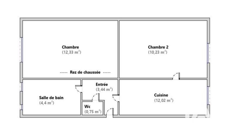 Appartement - 43 m² - 2 pièces