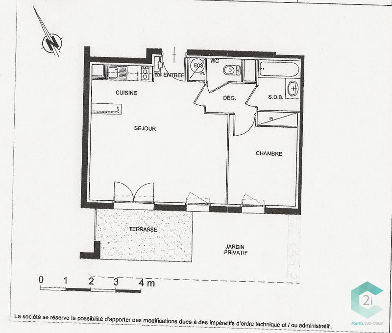 Appartement - 45 m² - 2 pièces