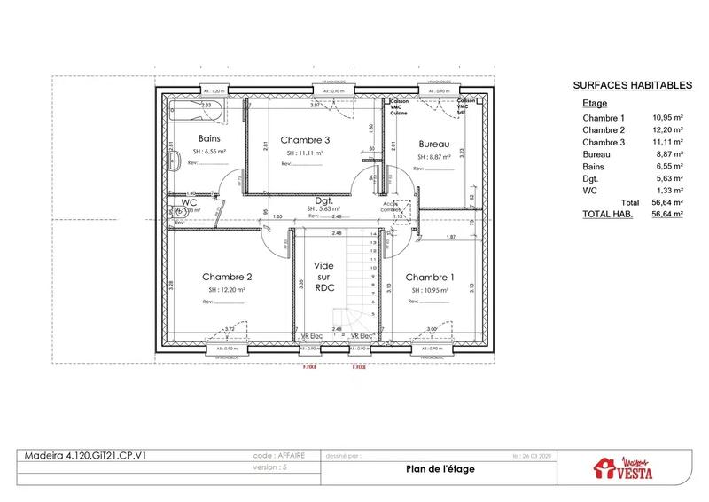 Maison - 86 m² - 4 pièces