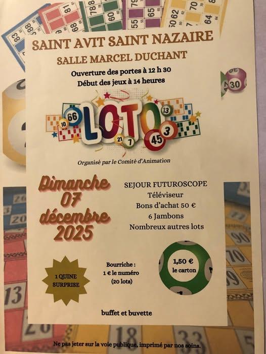 Loto par le Comité d'Animation