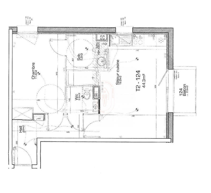 Appartement - 44 m² - 2 pièces