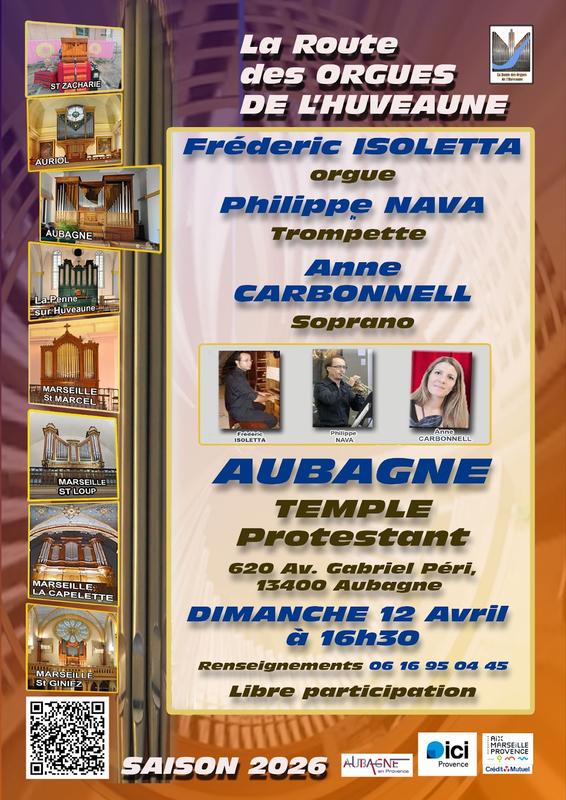 La Route des Orgues de l'Huveaune à Aubagne